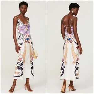 Carolina K slip dress Floral Print Maxi size L